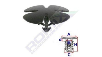 Clips capitonaj izolatie capota Honda Civic Sdn, 10.05-, Aftermarket 3075275, 10 buc