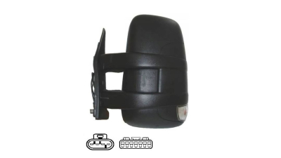 Oglinda usa exterioara Iveco Daily, 05.2006-07.2014, partea Stanga, reglare electrica; incalzit; scurt; sticla convexa; geam cromat; Senzor de temperatura; cu Lucas, Aftermarket