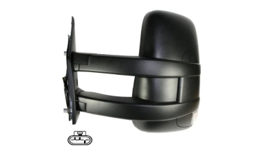 Oglinda usa exterioara Iveco Daily, 05.2006-07.2014, partea Stanga, ajustabil manual; lungime; sticla convexa; geam cromat; cu Lucas, Aftermarket