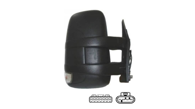 Oglinda usa exterioara Iveco Daily, 05.2006-07.2014, partea Dreapta, reglare electrica; incalzit; scurt; sticla convexa; geam cromat; cu Lucas; Cu radio, Aftermarket