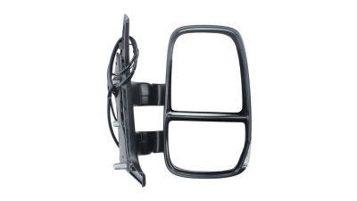 Oglinda exterioara Iveco Daily 05.2006-07.2014 Partea Dreapta geam Crom Convex, reglare Electrica Cu Incalzire, radio, model scurt, mufe 1 gaura/1 pin + 4 gauri/4 pini + 7 gauri/ 7 pini + 8 gauri/ 8 pini