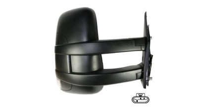 Oglinda usa exterioara Iveco Daily, 05.2006-07.2014, partea Dreapta, ajustabil manual; lungime; sticla convexa; geam cromat; cu Lucas; Cu radio, Aftermarket
