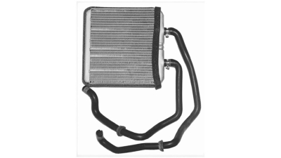 Radiator Incalzire Iveco Daily, 2006-2014, motor 3.0 TD, 3.0 M-Jet, diesel, cutie manuala, Incalzitor cu furtunuri de cauciuc, aluminiu brazat/aluminiu, 214x263x25 mm, J.Deus