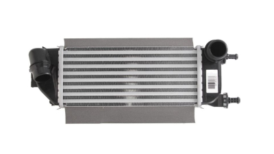 Intercooler Fiat Panda (319), 04.2015-, motor 1.3 MultiJet 70kw, diesel, cutie manuala, cu/fara AC, aluminiu brazat/plastic, 290x129x64 mm, J.Deus, priza conectare Rapida dreapta 