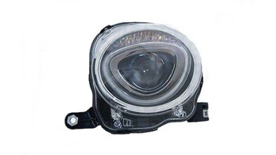 Far Fiat 500, 07.2015-, Stanga, tip bec H7, reglare electrica, far faza scurta, cu motoras reglare far; ECE AL (Automotive Lighting) 52007420, 