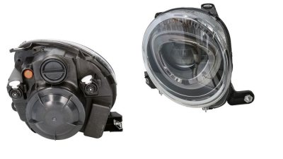 Far Fiat 500, 07.2015-, fata, Dreapta, far faza scurta; H7+PY24W; electric; cu motor; DEPO