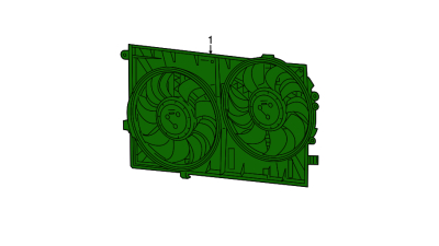 Ventilator radiator GMV, FIAT 500 e, 2007- electric, 83kw, 