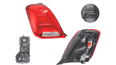 Stop spate lampa Fiat 500, 07.2015-, spate, Stanga, Hatchback, P21/5W+PY21W; fara suport bec, DEPO