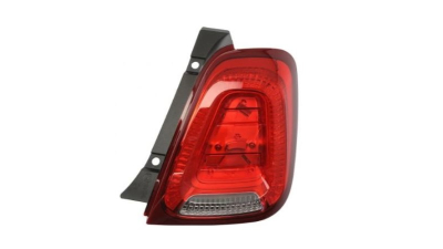 Stop spate lampa FIAT 500, 07.2015-, partea dreapta, TYC, tip bec P21/5W+PY21W; fara soclu bec ; cu banda acoperire, modele Hatchback