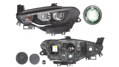 Far Fiat Tipo, 04.2016-, fata, Stanga, bi-xenon; cu lumini pentru curbe; cu LED daytime running light; D5S+H7+LED+PY21W; electric, AL (Automotive Lighting)