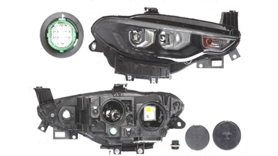 Far Fiat Tipo, 04.2016-, fata, Dreapta, bi-xenon; cu lumini pentru curbe; cu LED daytime running light; D5S+H7+LED+PY21W; electric, AL (Automotive Lighting)