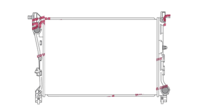 Radiator racire Fiat 500L, 09.2013-, motor 1.6 MultiJet, 77 kw, diesel, cutie manuala/automata, cu/fara AC, 620x397x26 mm, SRLine, aluminiu brazat/plastic 
