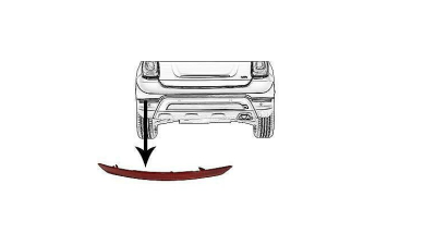 Element reflectorizant catadioptru Fiat 500x, 04.2015-, partea Stanga, Spate, partea Stanga, OEM/OES