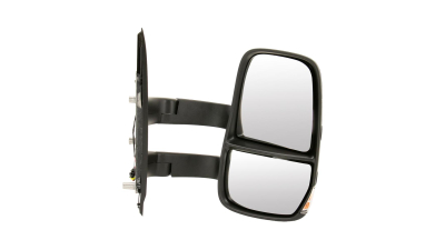 Oglinda exterioara Iveco Daily, 07.2014-, Dreapta, reglare manuala; texturat; geam convex; cromat; 2 pini; cu semnalizare; brat lung, View Max
