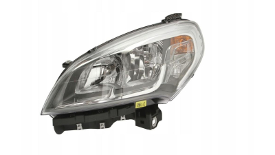 Far Fiat Doblo (263), 01.2015-, partea Stanga, electric, cu motoras, tip bec H7+H7, cu lumini de zi, Depo