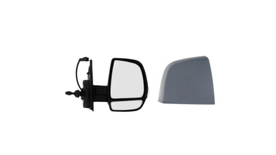 Oglinda usa exterioara FIAT DOBLO (263), 01.2015-, View Max, partea dreapta, regl. manuala; carcasa grunduita; sticla convexa; Senzor de temperatura; 8 gauri / 4 pini; cu semnalizare