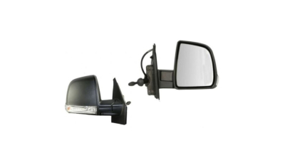 Oglinda usa exterioara FIAT DOBLO (263), 01.2015-, View Max, partea dreapta, regl. manuala; carcasa neagra; sticla separata; geam cromat; Senzor de temperatura; 8 gauri / 4 pini; cu semnalizare