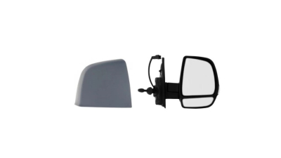 Oglinda usa exterioara FIAT DOBLO (263), 01.2015-, View Max, partea dreapta, regl. manuala; carcasa grunduita; sticla separata; geam cromat; 8 gauri / 2 pini; cu semnalizare