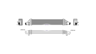 Intercooler SRL, FIAT FREEMONT, 04.2011- motor 2.0 MultiJet, aluminiu/ plastic brazat, 650x113x64 mm, 