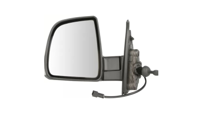 Oglinda usa exterioara FIAT DOBLO (263), 01.2015-, View Max, partea dreapta, regl. manuala; carcasa neagra; sticla convexa; 8 gauri / 2 pini; cu semnalizare
