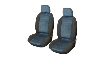 Set huse scaune fata auto VW Tiguan, Carpoint Denver albastru 4 buc ( 2 huse scaune fata + 2 huse tetiere )