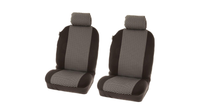 Set huse scaune fata auto VW Tiguan, Carpoint IndianaPolis gri 4 buc ( 2 huse scaune fata + 2 huse tetiere )