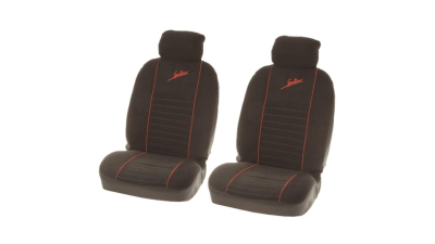 Set huse scaune fata auto VW Tiguan, Carpoint Montreal negru 4 buc ( 2 huse scaune fata + 2 huse tetiere)