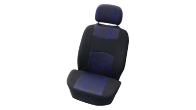 Set huse scaune fata auto VW GOLF 5, Carpoint Classic Negru/Albastru 4 buc ( 2 huse scaune fata + 2 huse tetiere)