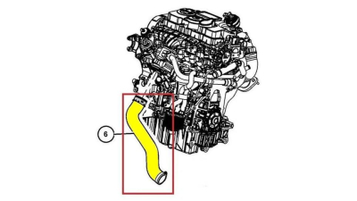Furtun intercooler, supraalimentare Dodge Journey 2007-2020, diametru 56 mm, cauciuc, BestAutoVest 3140PT-1