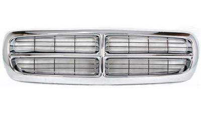 Grila radiator Dodge Dakota, 01.1997-12.2004 Dodge Durango 01.1997-01.2004, crom/negru, 55056092, 316005