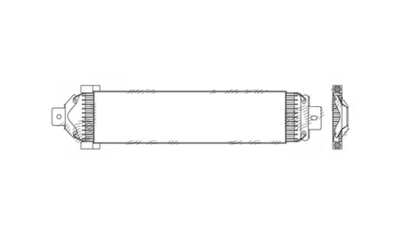 Radiator racire ulei motor, termoflot Dodge Durango, 2000-2004, motor 3.9 V6, 130 kw, 4.7 V8, 173 kw, 5.9 V8, 180/184/265 kw, benzina, cv automata, 584x130x24 mm, racitor transmisie, din aluminiu brazat