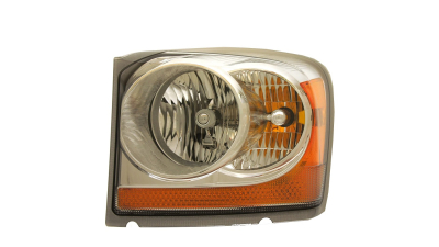 Far DODGE DURANGO, 01.2004-2005, partea Stanga, TYC, Tip=USA; tip bec H13+PY27/7W+W5W; manual; argintiu; cu dulie bec; halogen