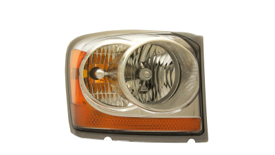 Far DODGE DURANGO, 01.2004-2005, partea Dreapta, TYC, Tip=USA; tip bec H13+tip bec P27/7W+W5W; manual; argintiu; cu dulie bec; halogen