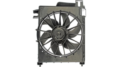 GMV radiator electroventilator Dodge Ram Pick-Up, 06.2001-2008, Motorizare 3, 7 V6 157kw; 4, 7 V8 172kw; 5, 7 V8 257kw; 5, 9 Td V6 172kw Diesel/Benzina, tip climatizare cu AC, dimensiune 335mm, suport de plastic, Aftermarket