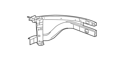 Suport aripa fata Dodge Ram (Ds/Dj), 09.2008-2013, parte montare Suport aripa fata stanga, 317301-3, Aftermarket