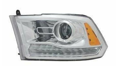 Far Ram 1500/2500/3500, 05.2012-2015, Dodge 1500/Classic, 01.2018-, partea Stanga, cu lentile; Tip=USA; HiR2+LED+W21/5W; manual; argintiu; Omologare: SAE, Taiwan