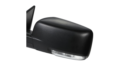 Oglinda usa exterioara DODGE RAM (DS/DJ), 2010-2012, SRL, partea stanga, reglare electrica; carcasa neagra; incalzit; geam cromat; 10 gauri / 2 pini+ 10 gauri / 7 pini; lungime, cu semnalizare; cu foot lamp