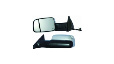 Oglinda usa exterioara DODGE RAM (DS/DJ), 2010-2012, SRL, partea stanga, reglare electrica; capac cromat; incalzit; geam cromat; memorie; 10 gauri / 7 pini; lungime, cu semnalizare; cu foot lamp