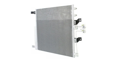 Condensator climatizare Dodge RAM 1500, 09.2008-2013, motor 3.7 V6, 160 kw; 4.7 V8, 230 kw benzina, cutie automata/manuala, full aluminiu brazat, 615 (570)x550x16 mm, Condensor cu racitor ulei cutie de viteze integrat si uscator