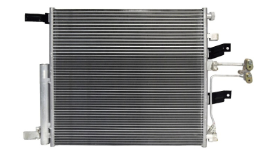 Condensator climatizare RAM RAM 1500; 09.2012-, motor 3.6 V6, 227 kw benzina; 3.0 d, 180 kw diesel, full aluminiu brazat, 615 (570)x550x16 mm, Condensor cu racitor ulei cutie de viteze integrat si uscator