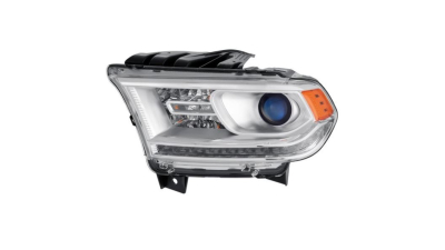 Far DODGE DURANGO, 2014-2015, partea stanga, TYC, cu "lumina timp de zi" tip LED; Tip=USA; HiR2+PY27/7W; manual; argintiu; Omologare: SAE; halogen