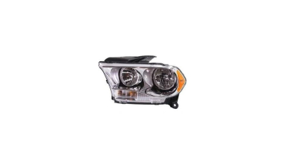 Far DODGE DURANGO, 12.2010-2013, Taiwan, fata, partea stanga, Tip=USA; tip bec H11+HB3+W5W+WY28/8W; manual; argintiu; Omologare: SAE;