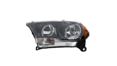 Far DODGE DURANGO, 12.2010-2013, Taiwan, fata, partea stanga, Tip=USA; tip bec H11+HB3+W5W+WY28/8W; manual; negru; Omologare: SAE;