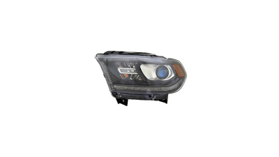 Far DODGE DURANGO, 2016-, TYC, fata, partea stanga, cu 'lumina de zi' tip LED; Tip=USA;tip bec HB3+PY27/7W; manual; negru; Omologare: SAE;
