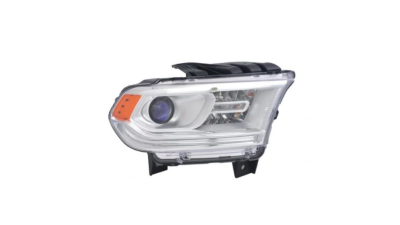 Far DODGE DURANGO, 2014-2015, partea Dreapta, TYC, fara lumini de zi; Tip=USA; HiR2+PY27/7W; manual; argintiu; halogen
