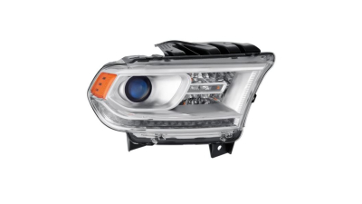 Far DODGE DURANGO, 2014-2015, partea Dreapta, TYC, cu 'lumina timp de zi' tip LED; Tip=USA; HiR2+PY27/7W; manual; argintiu; halogen