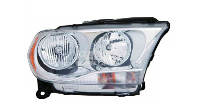 Far DODGE DURANGO, 12.2010-2013, partea dreapta, TYC, Tip=USA; H11+HB3+W5W+WY28/8W; manual; argintiu; Omologare: SAE; halogen