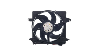 GMV radiator electroventilator Ford Ka, 10.2002-2008, Motorizare 1, 3 I; 1, 6 I Benzina, tip climatizare cu AC, cutie Manuala, dimensiune 330mm; 2+2 pini, cu rezistor, plastic, Aftermarket