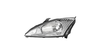 Far FORD FOCUS, 09.1998-09.2001, DEPO, fata, partea stanga, tip bec H4+W5W; electric; argintiu; fara motor;