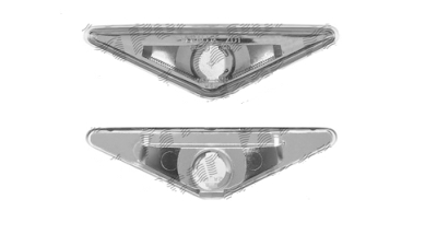 Lampa semnalizare laterala Ford Mondeo (B4y/B5y/Bwy), 10.2000-03.2007; Focus (Daw/Dbw/Dnw/Dfw), 09.1998-11.2004, fata, Stanga = Dreapta, transparent; fara suport becuri; tuning, EU